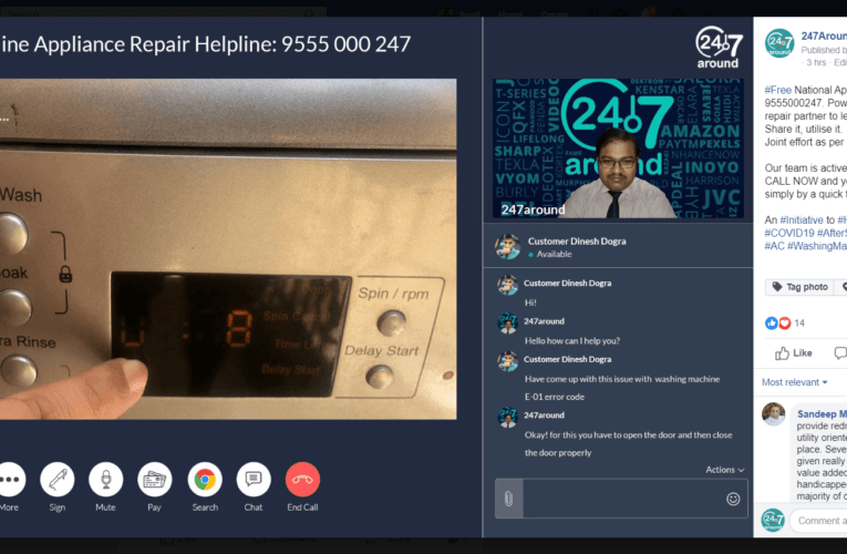 247అరౌండ్, గృహోపకరణాల మరమ్మతు కోసం ఉచిత జాతీయ వీడియో హెల్ప్‌లైన్‌ను ప్రారంభించింది