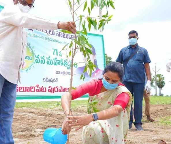 మొక్క‌లు నాటిన ఎమ్మెల్యే రజిని